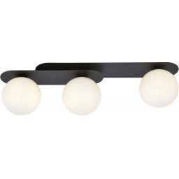 Emibig Plaza lampa podsufitowa 3x10 W czarna-opal 1118/3
