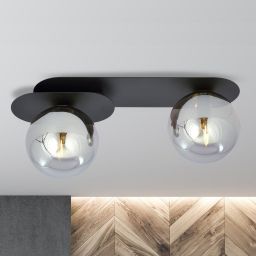 Emibig Plaza lampa podsufitowa 2x10 W czarna-grafitowa 1119/2
