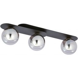 Emibig Plaza lampa podsufitowa 3x10 W czarna-grafitowa 1119/3