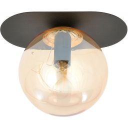 Emibig Plaza lampa podsufitowa 1x10 W czarna-bursztynowa 1120/1