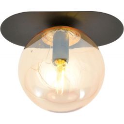 Emibig Plaza lampa podsufitowa 1x10 W czarna-bursztynowa 1120/1