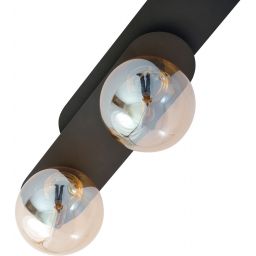 Emibig Plaza lampa podsufitowa 3x10 W czarna-bursztynowa 1120/3