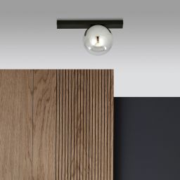 Emibig Fit lampa podsufitowa 1x10 W czarna-grafitowa 1122/1