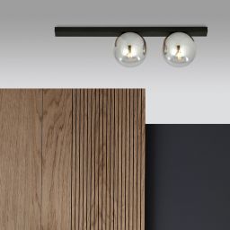 Emibig Fit lampa podsufitowa 2x10 W czarna-przydymiona-grafitowa 1122/2
