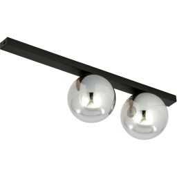 Emibig Fit lampa podsufitowa 2x10 W czarna-przydymiona-grafitowa 1122/2