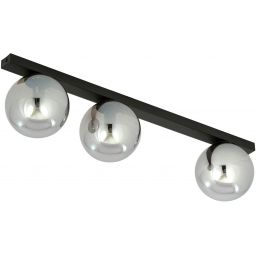 Emibig Fit lampa podsufitowa 3x10 W czarna-grafitowa 1122/3
