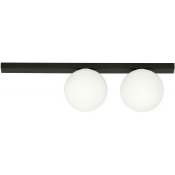 Emibig Fit lampa podsufitowa 2x10 W czarna-opal 1124/2