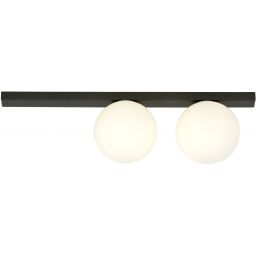 Emibig Fit lampa podsufitowa 2x10 W czarna-opal 1124/2