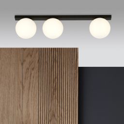 Emibig Fit lampa podsufitowa 3x10 W czarna-opal 1124/3