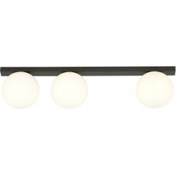 Emibig Fit lampa podsufitowa 3x10 W czarna-opal 1124/3
