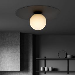 Emibig Solar lampa podsufitowa 1x10 W czarna-opal 1127/1