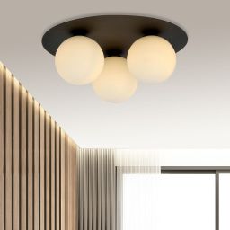 Emibig Solar lampa podsufitowa 3x10 W czarna-opal 1127/3