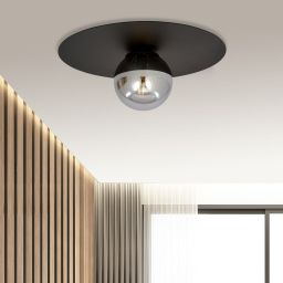 Emibig Solar lampa podsufitowa 1x10 W czarna-grafitowa 1128/1
