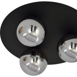 Emibig Solar lampa podsufitowa 3x10 W czarna-grafitowa 1128/3
