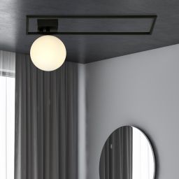 Emibig Imago lampa podsufitowa 1x10 W czarna-opal 1130/1B