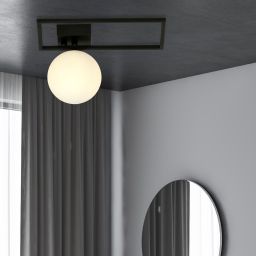Emibig Imago lampa podsufitowa 1x10 W czarna-opal 1130/1D