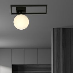 Emibig Imago lampa podsufitowa 1x10 W czarna-opal 1130/1D