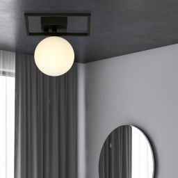 Emibig Imago lampa podsufitowa 1x10 W czarna-opal 1130/1E