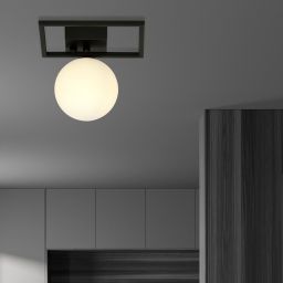 Emibig Imago lampa podsufitowa 1x10 W czarna-opal 1130/1E
