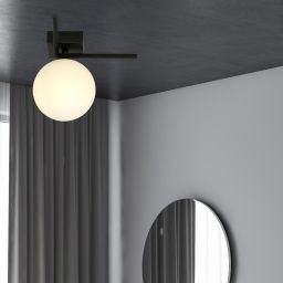 Emibig Imago lampa podsufitowa 1x10 W czarna-opal 1130/1G