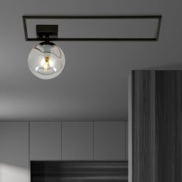 Emibig Imago lampa podsufitowa 1x10 W czarna-grafitowa 1131/1A