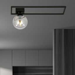 Emibig Imago lampa podsufitowa 1x10 W czarna-grafitowa 1131/1C