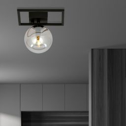 Emibig Imago lampa podsufitowa 1x10 W czarna-grafitowa 1131/1E