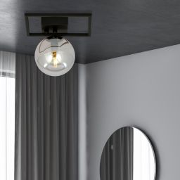 Emibig Imago lampa podsufitowa 1x10 W czarna-grafitowa 1131/1E