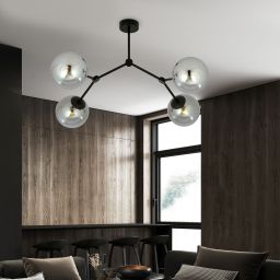Emibig Space lampa podsufitowa 4x10 W czarna-grafitowa 1134/4