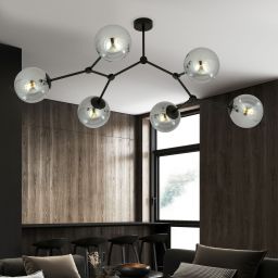 Emibig Space lampa podsufitowa 6x10 W czarna-grafitowa 1134/6