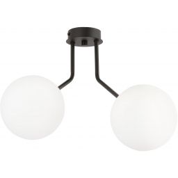 Emibig Nova lampa podsufitowa 2x10 W czarna-opal 1138/2