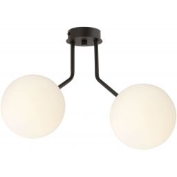 Emibig Nova lampa podsufitowa 2x10 W czarna-opal 1138/2