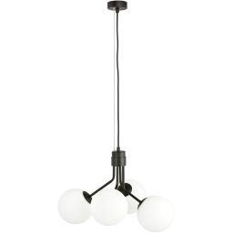 Emibig Nova lampa wisząca 4x10 W czarna-opal 1138/4