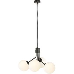 Emibig Nova lampa wisząca 4x10 W czarna-opal 1138/4