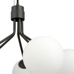 Emibig Nova lampa wisząca 5x10 W czarna-opal 1138/5