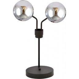 Emibig Nova lampa stołowa 2x10 W czarna-grafitowa 1140/LN2