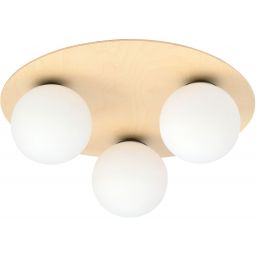 Emibig Kenzo lampa podsufitowa 3x10 W drewno-opal 1142/3B