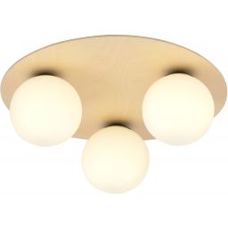 Emibig Kenzo lampa podsufitowa 3x10 W drewno-opal 1142/3B