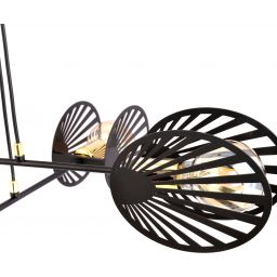 Emibig Playa lampa wisząca 4x15 W czarna-złota 1146/4