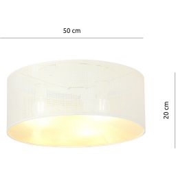 Emibig Aston plafon 3x15 W biały 1147/3