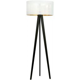 Emibig Aston lampa stojąca 1x15 W biała-czarna-złota 1147/LP1