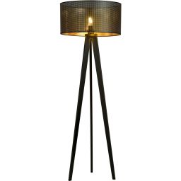Emibig Aston lampa stojąca 1x15 W czarna-złota 1148/LP1