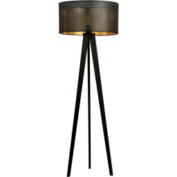 Emibig Aston lampa stojąca 1x15 W czarna-złota 1148/LP1