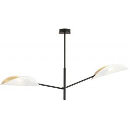 Emibig Vene lampa podsufitowa 2x10 W biała-czarna-złota 1159/2