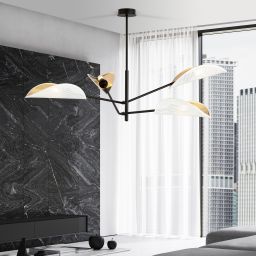 Emibig Vene lampa podsufitowa 4x10 W biała-czarna-złota 1159/4
