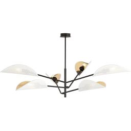 Emibig Vene lampa podsufitowa 6x10 W biała-czarna-złota 1159/6