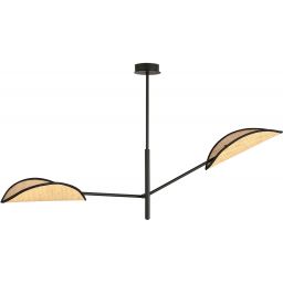 Emibig Vene lampa podsufitowa 2x10 W czarna-beżowa 1160/2