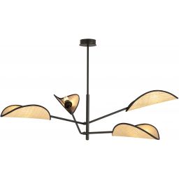 Emibig Vene lampa podsufitowa 4x10 W czarna-beżowa 1160/4