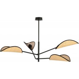 Emibig Vene lampa podsufitowa 4x10 W czarna-beżowa 1160/4