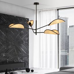 Emibig Vene lampa podsufitowa 4x10 W czarna-beżowa 1160/4